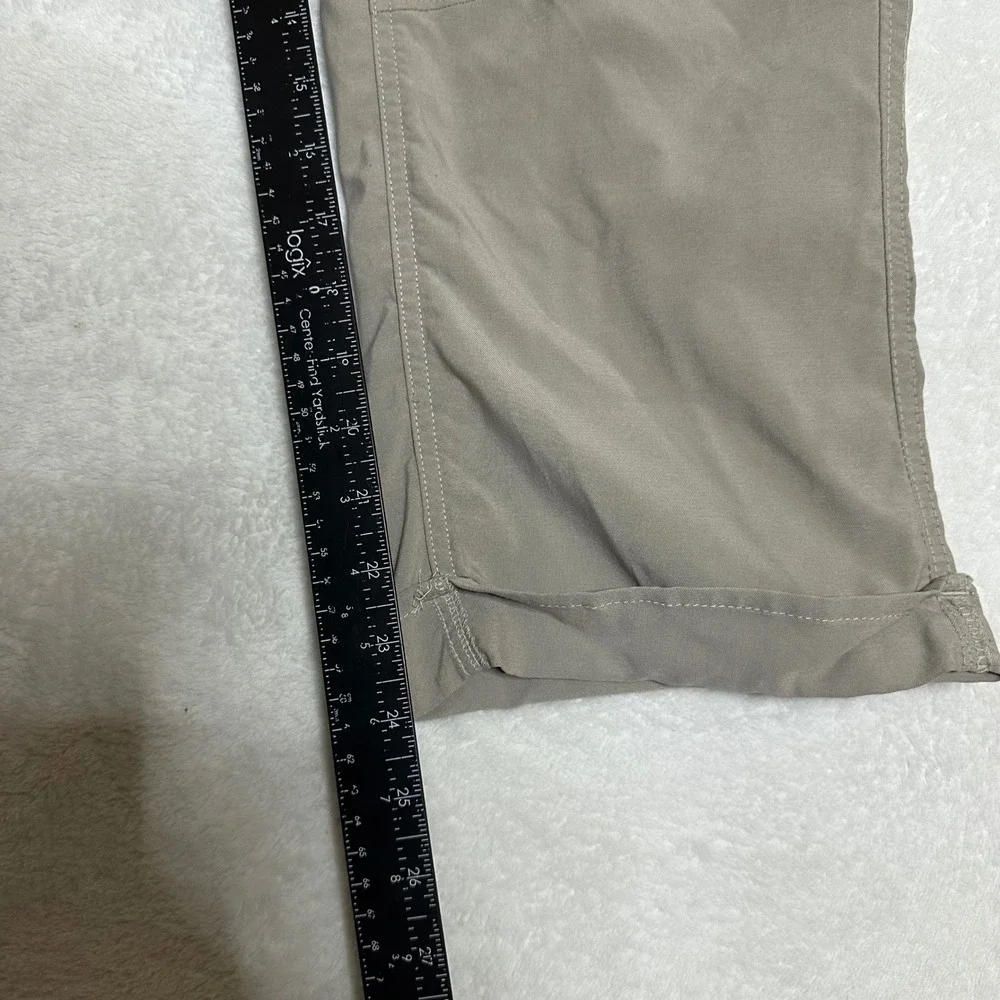 Columbia Women's Large Tan Cargo Capri Pants Roll-Up Straight Leg Hiking Travel - Picture 11 of 12